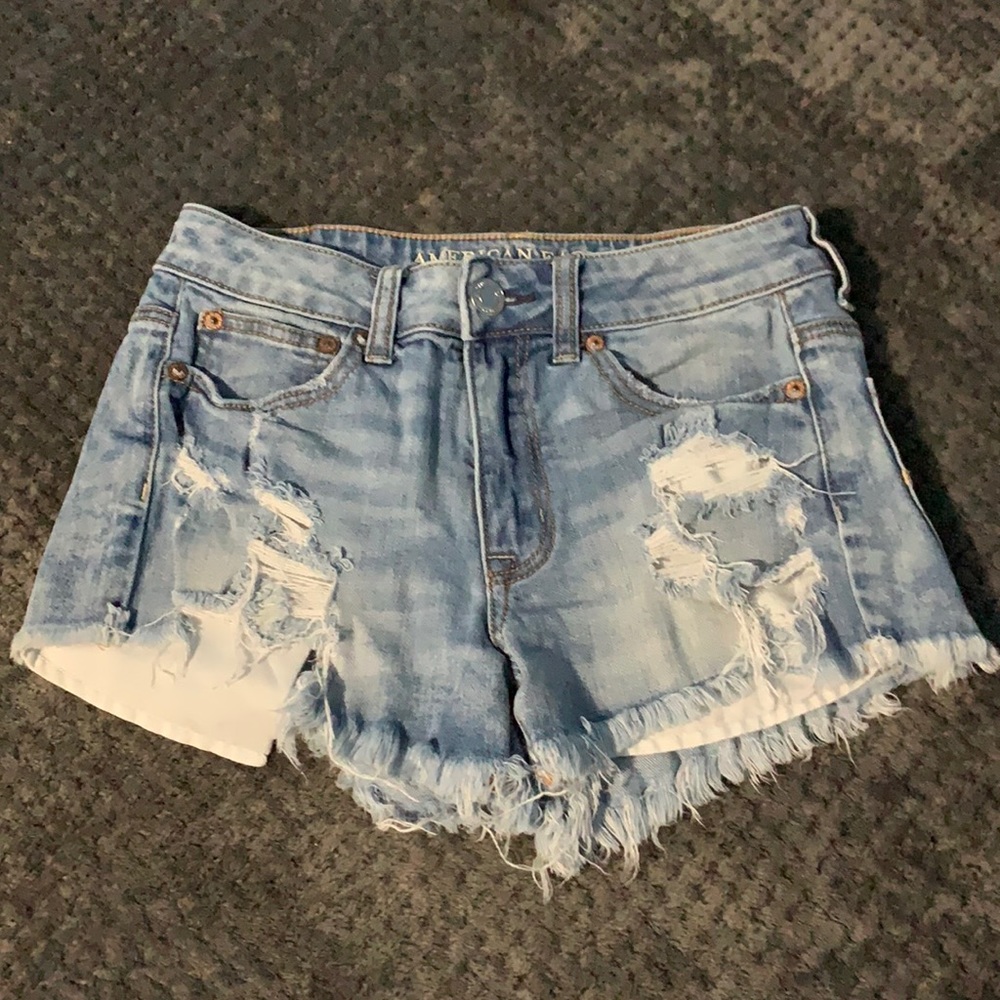 American Eagle Outfitters women's distressed hi-rise festival shorts